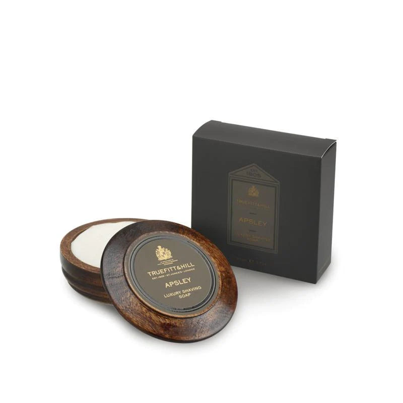 TRUEFITT & HILL Apsley Luxury Shaving Soap in Wooden Bowl 99g-The Pomade Shop