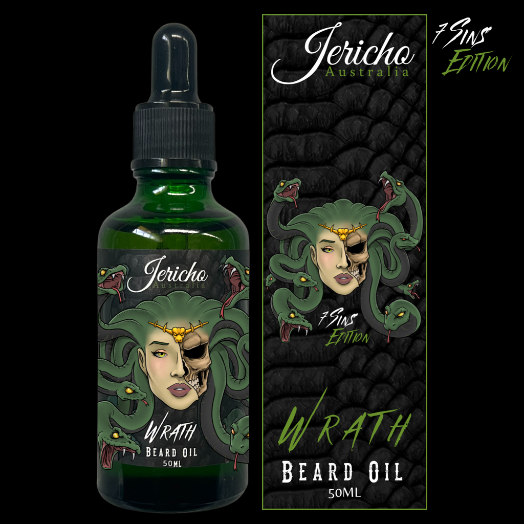 Jericho Wrath Beard Oil 50ml 7 Sins Edition-The Pomade Shop