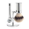 MUHLE R89 SAFETY RAZOR & SILVERTIP SHAVING SET FIBRE BRUSH-The Pomade Shop