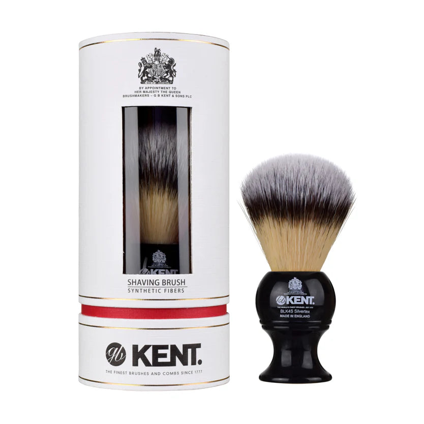 Kent Medium Synthetic Black Shaving Brush BLK4S-The Pomade Shop
