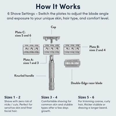 Rockwell 6S Adjustable Stainless Steel Razor PRE ORDER-The Pomade Shop