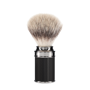 Muhle 31M89 Silvertip Fibre Brush Black resin-The Pomade Shop