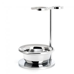 Muhle RHM 22 S Brush and Razor Stand with Bowl – Chrome-The Pomade Shop