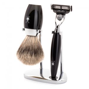 Muhle Kosmo S281 K876 3 Piece Shaving Set – Black Resin-The Pomade Shop