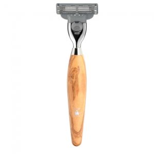 Muhle Kosmo R870 M3 Razor Mach 3 Olive Wood-The Pomade Shop