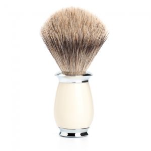 Muhle Purist 281 K 57 Fine Badger Shaving Brush Ivory Resin-The Pomade Shop