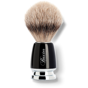 Baxter of California Black Silver Tip Badger Hair Shave Brush-The Pomade Shop