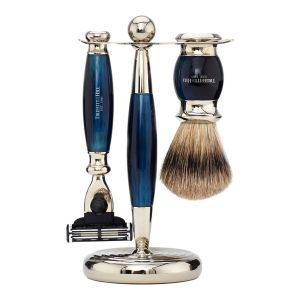 Truefitt & Hill Edwardian Collection Shaving Set – Mach 3 - Blue Opal-The Pomade Shop