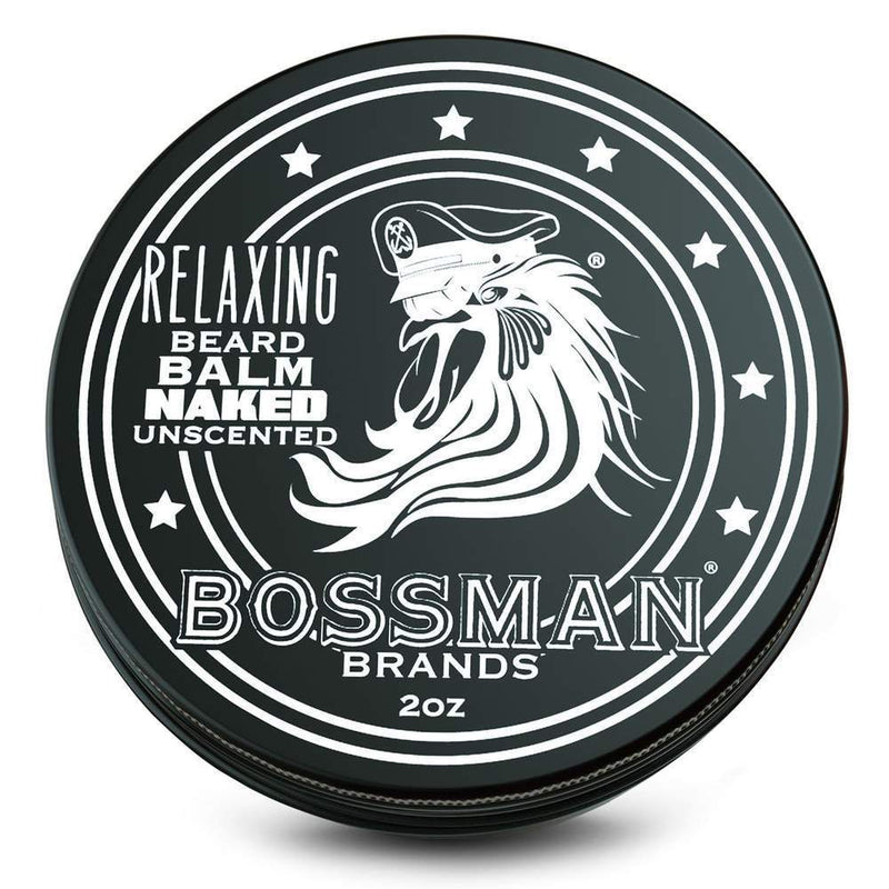 BOSSMAN Brands Beard Balm Naked Unscented 56g-The Pomade Shop