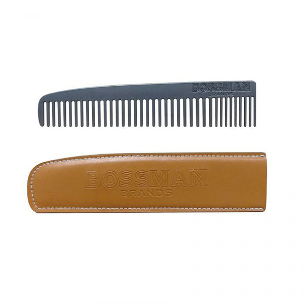 BOSSMAN Metal Beard & Moustache Comb The Pomade Shop