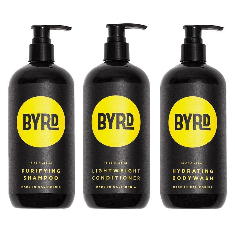 BYRD BODY CARE PACK - SHAMPOO CONDITIONER BODY WASH-The Pomade Shop