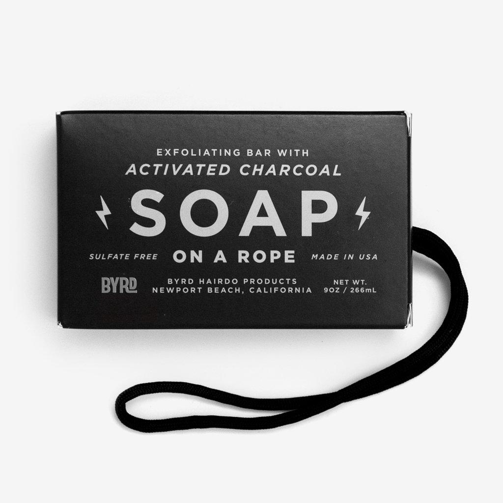 BYRD SOAP ON A ROPE Activated Charcoal-The Pomade Shop