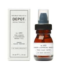 Depot No. 403 Pre-Shave & Softening Beard Oil - Fresh Black Pepper - 30ml-The Pomade Shop
