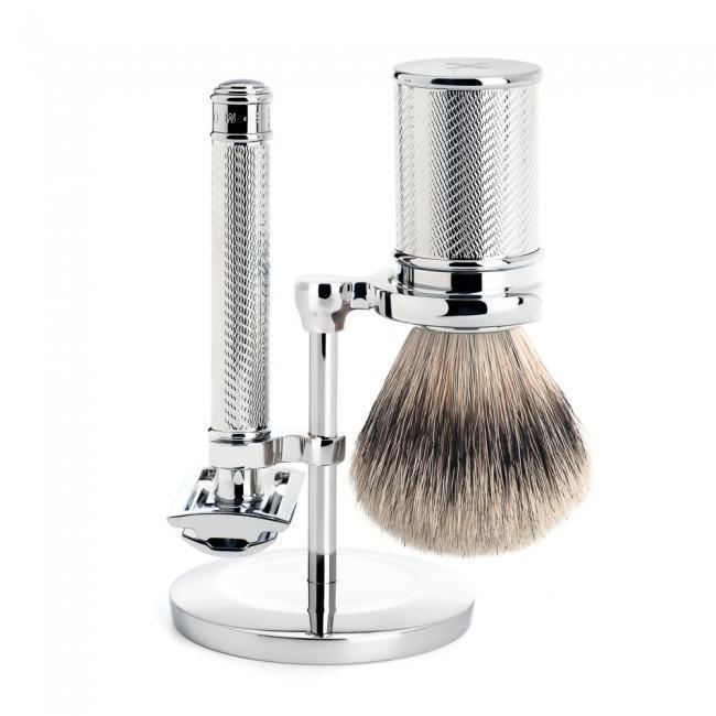 MUHLE R89 SAFETY RAZOR & SILVERTIP SHAVING SET BADGER BRUSH-The Pomade Shop