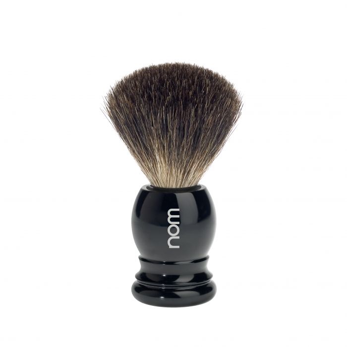 HJM NOM PURE BADGER SHAVING BRUSH BLACK P26-The Pomade Shop