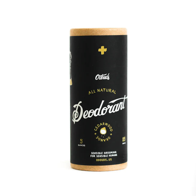 O'Douds Natural Deodorant CEDARWOOD + ORANGE-The Pomade Shop