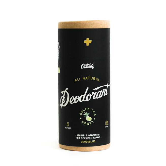 O'Douds Natural Deodorant GREEN TEA + LEMON-The Pomade Shop