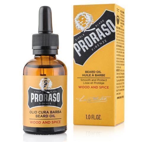 PRORASO BEARD OIL WOOD & SPICE 30ml-The Pomade Shop