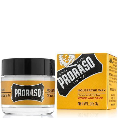 PRORASO MOUSTACHE WAX - WOOD & SPICE 15ml-The Pomade Shop