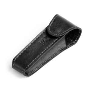 Muhle leather pouch for traveling, black-The Pomade Shop