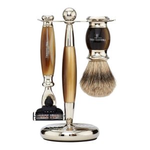 Truefitt & Hill Edwardian Collection Shaving Set – Mach 3 - Horn-The Pomade Shop